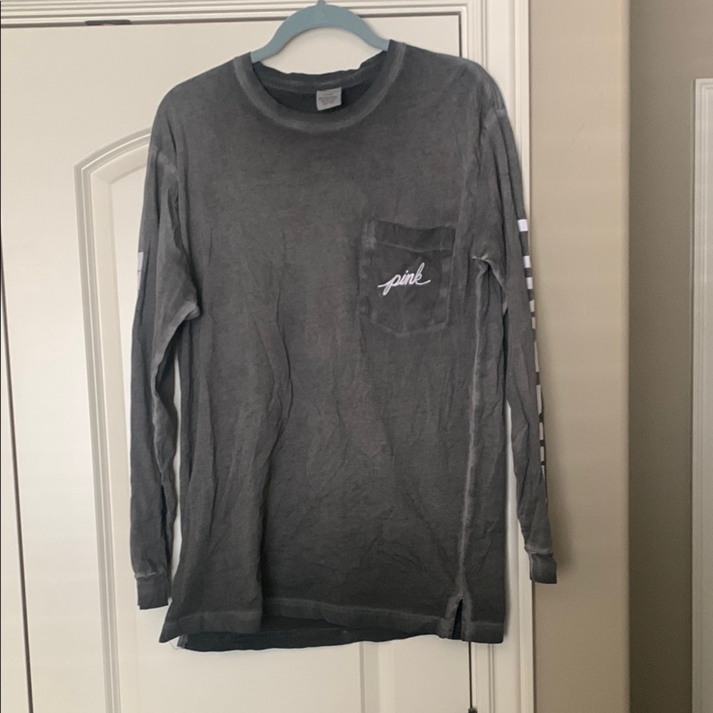 PINK Victoria's Secret Gray Long Sleeve Men's Shirt